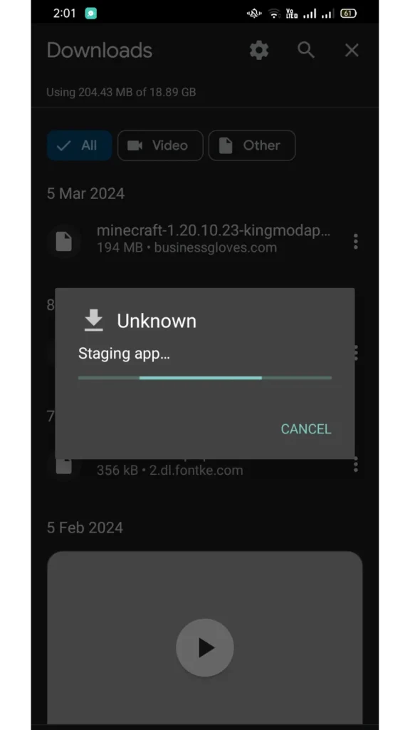 downloading process 3