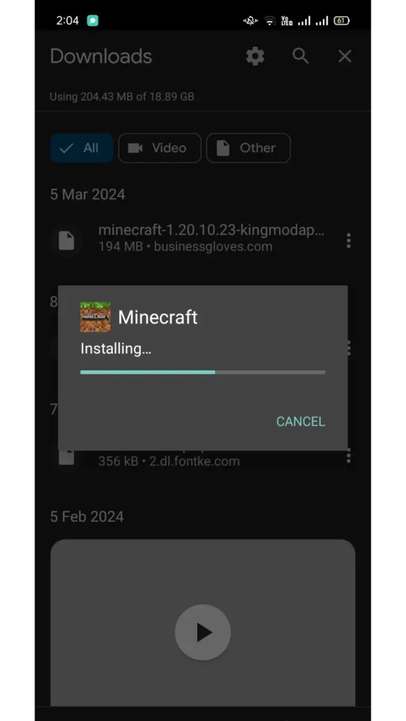 downloading process 6